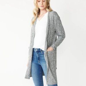 Nine West long open front duster cardigan